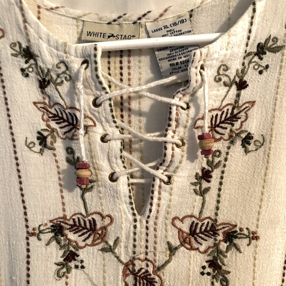 White Stag bohemian cotton blouse